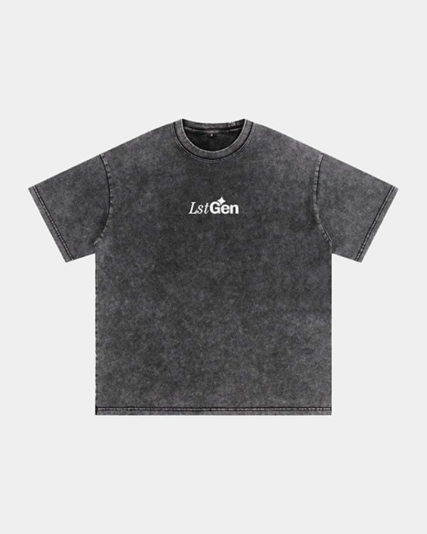 L.GEN Grey Wash Fig T-shirt